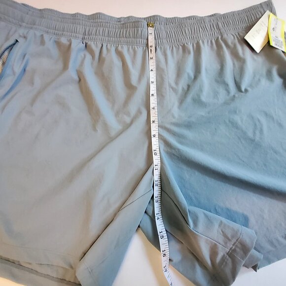 All In Motion Mens 3XL Woven 7" Inseam Shorts Light Blue Two zippered pockets - Picture 7 of 10